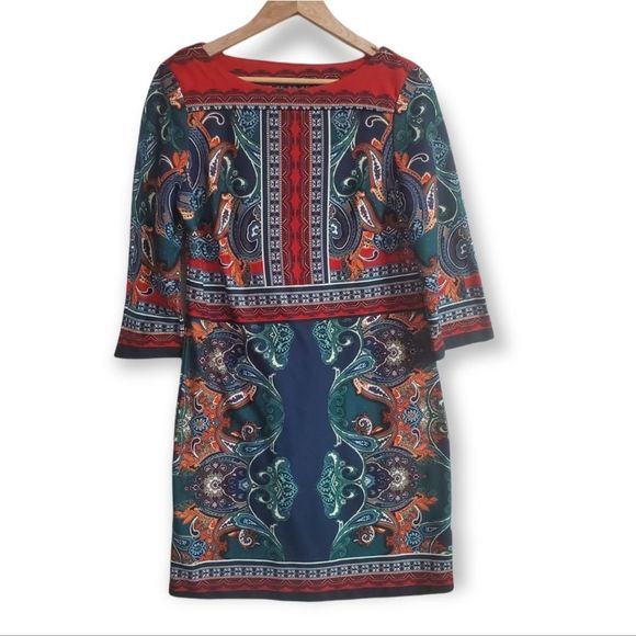 Beige by ECI 3/4 Sleeve Shift Dress 8 - Picture 2 of 5